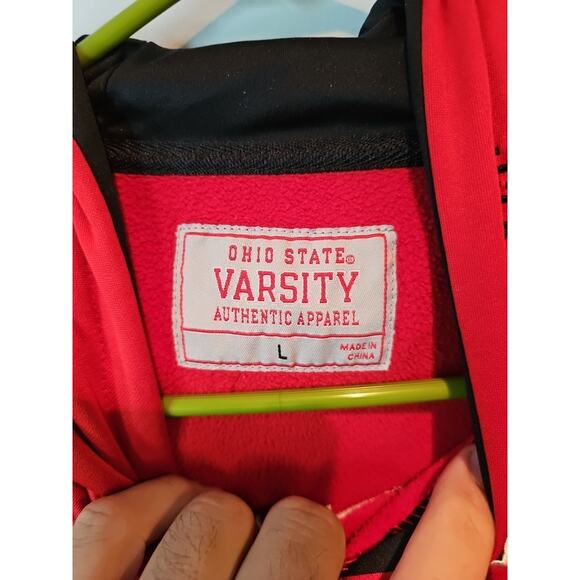 Ohio State Buckeyes Size L Red Hoodie Varsity Authentic Apparel University NCAA - Picture 8 of 9